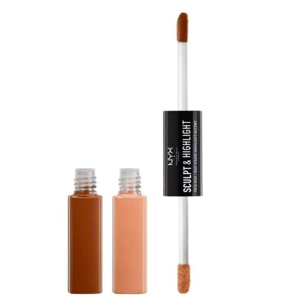 12x NYX Professional Makeup Sculpt & Highlight Face Duo Cream Contour -Cinnamon/Peach