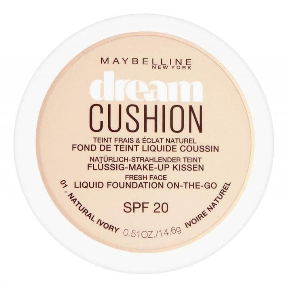 12X Maybelline Dream Cushion Liquid Foundation 01 Natural Ivory