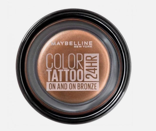 12X Maybelline Eyestudio 24 Hour Color Tattoo Gel-Cream Eyeshadow, 35 On And On Bronze
