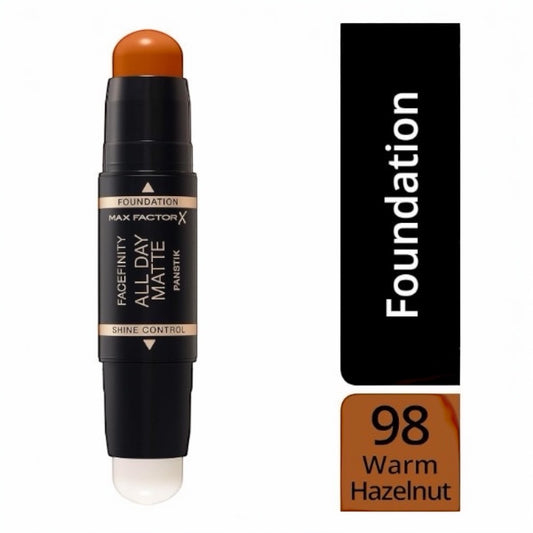 12x Max Factor Facefinity All Day Matte Panstik Foundation 98 Warm Hazelnut