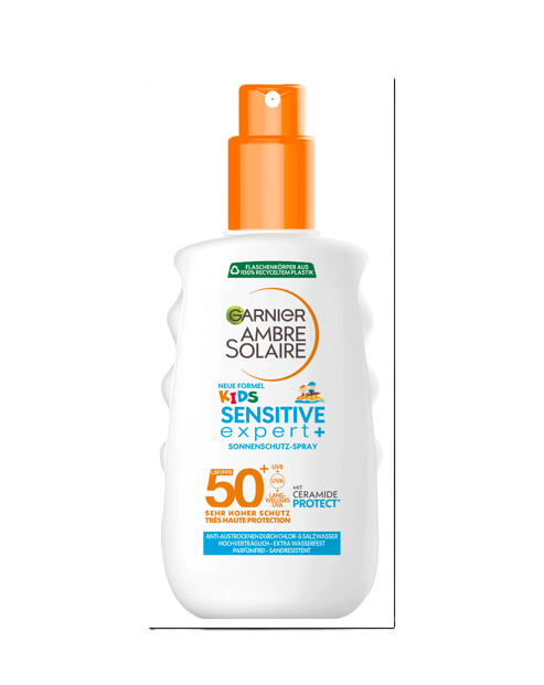 12x Garnier Ambre Solaire KIDS Sensitive Expert+ Sun Spray SPF 50+ 150ml