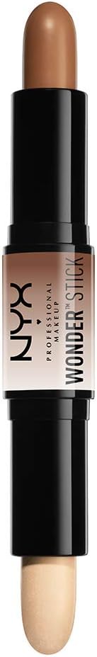 12x NYX Professional Makeup Wonder Stick, Dual-ended Make up Highlight & Contour Stick, Medium Dark