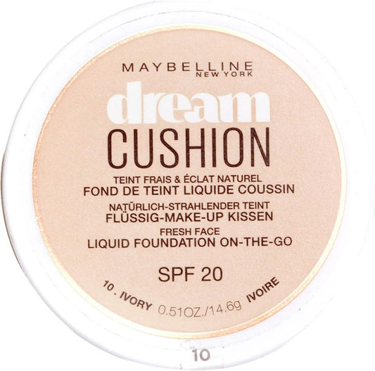 12X Maybelline Dream Cushion Liquid Foundation 10 Ivory
