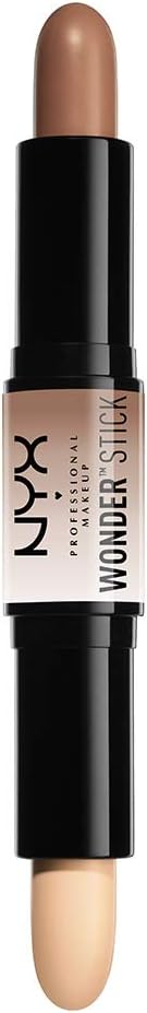 12x NYX Professional Makeup Wonder Stick, Dual-ended Make up Highlight & Contour Stick, Light-Medium