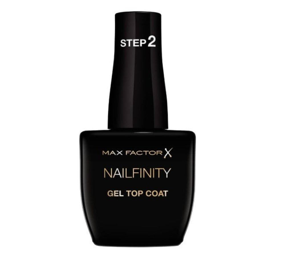 12x MAX FACTOR NAILFINITY GEL TOP COAT , 100 THE FINALE, 12ML