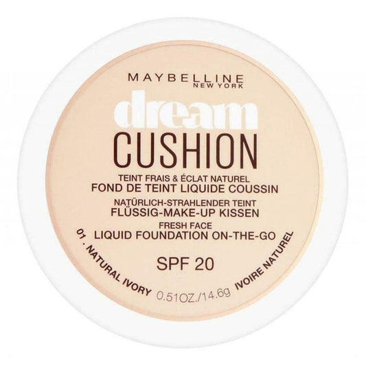 12X Maybelline Dream Cushion Liquid Foundation 01 Natural Ivory