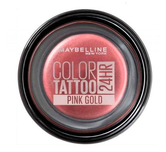 12X Maybelline Eyestudio 24 Hour Color Tattoo Gel-Cream Eyeshadow, 65 Pink Gold